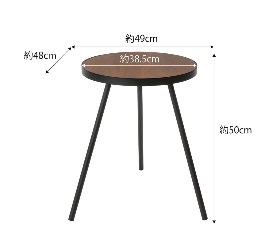 tower side table, round, black