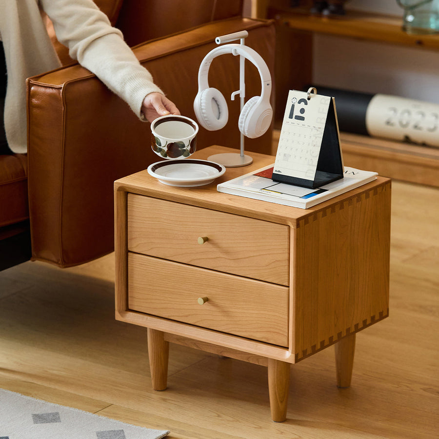 Cherry Wood Compact Night Table