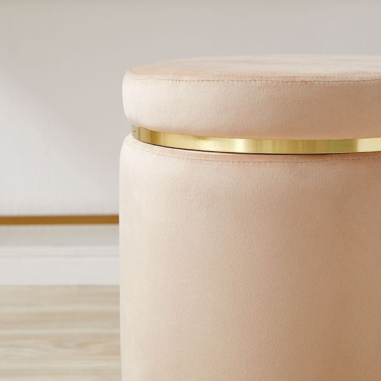 Velvet-like storage stool