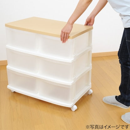 Large storage closet chest with casters