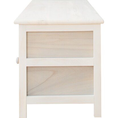 A pale, colorful, shabby TV stand (W113)