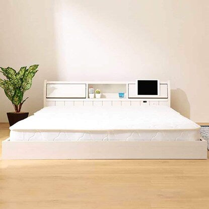 Flap door floor bed frame (S WH)