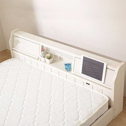 Flap door floor bed frame (S WH)