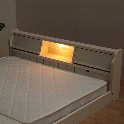 Flap door floor bed frame (S WH)