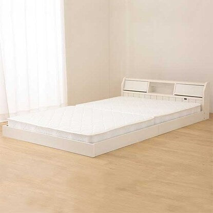 Flap door floor bed frame (S WH)