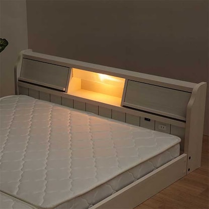 Flap door floor bed frame (SD WH)