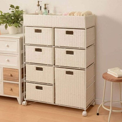 Laundry Chest Multi 7 Drawers White (RAN-2418)