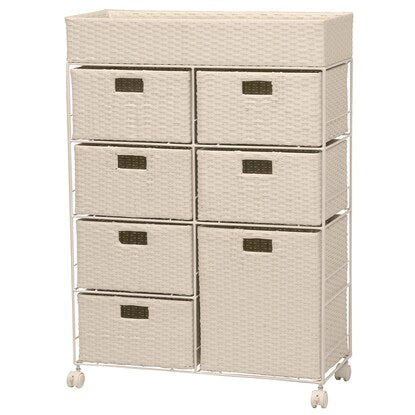 Laundry Chest Multi 7 Drawers White (RAN-2418)