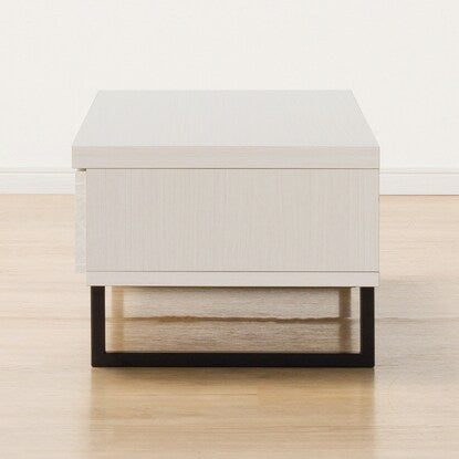 Center table with marble-like drawers (white)