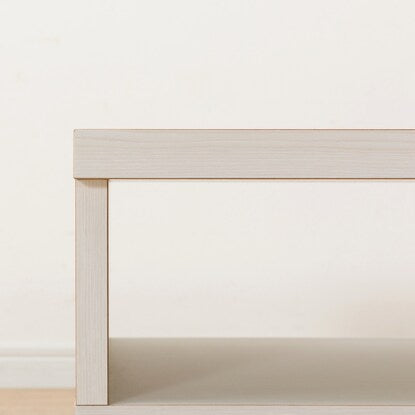 Center table with marble-like drawers (white)