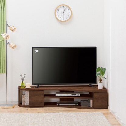 Effective corner utilization Streamlined TV stand (right-justified type WAL)