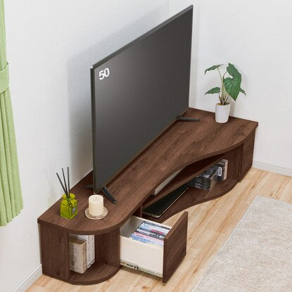 Effective corner utilization Streamlined TV stand (right-justified type WAL)