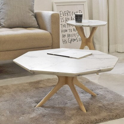 Marble-look center table