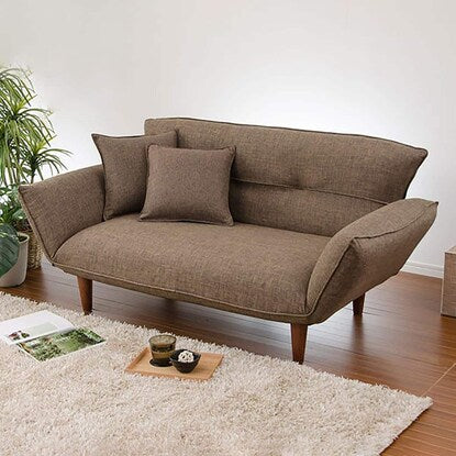 2-seater couch with 2 cushions (fabric, BR)