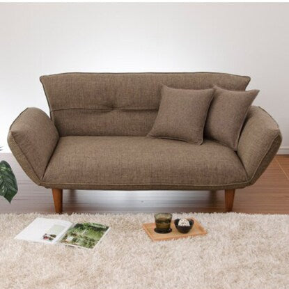 2-seater couch with 2 cushions (fabric, BR)