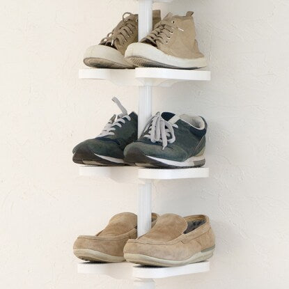 One-touch shoe rack, 8 shelves