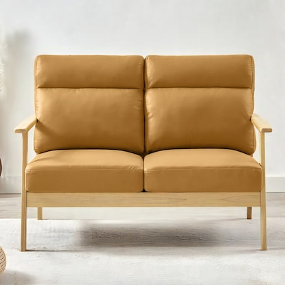 2-seater Nordic-style synthetic leather sofa (AX-1820 CA)