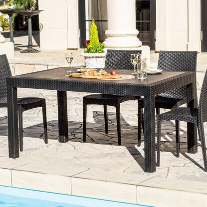 Rattan style garden table 150cm (PXY)