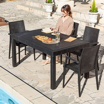 Rattan style garden table 150cm (PXY)