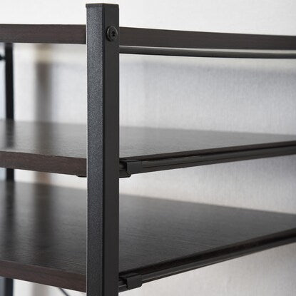 Simple kitchen rack with sliding shelf (width 62 BK/DBR)