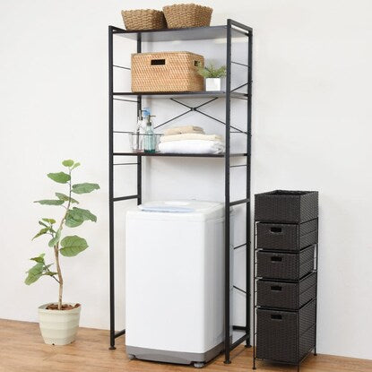 Simple washing machine rack (width 77 BK/DBR)