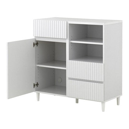 Smooth corrugated cabinet (width 89cm WH)