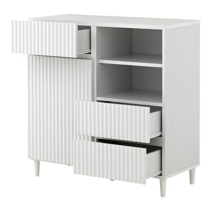 Smooth corrugated cabinet (width 89cm WH)