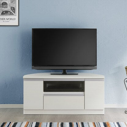 Corner TV stand with easy angle adjustment (FIT WH)