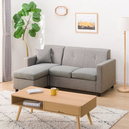 Compact pocket coil couch sofa (GY)