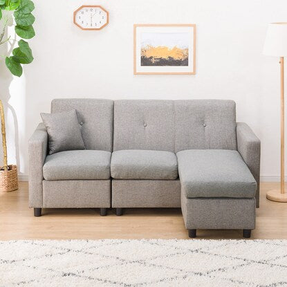 Compact pocket coil couch sofa (GY)