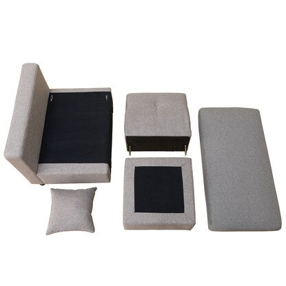 Compact pocket coil couch sofa (GY)