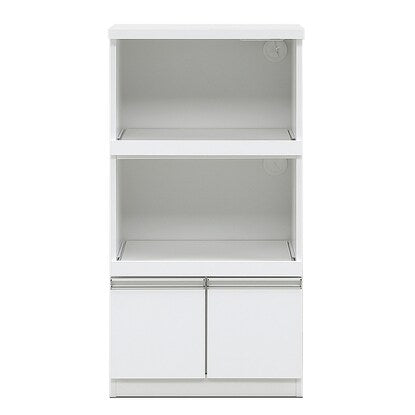 Range board with plenty of appliances (door type, width 57.5 cm, white)