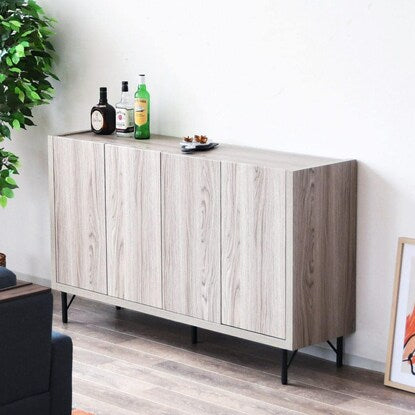 Woodgrain simple cabinet (width 149.5cm LGY)