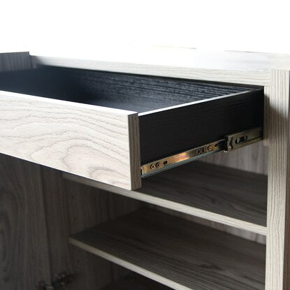 Woodgrain simple cabinet (width 149.5cm LGY)