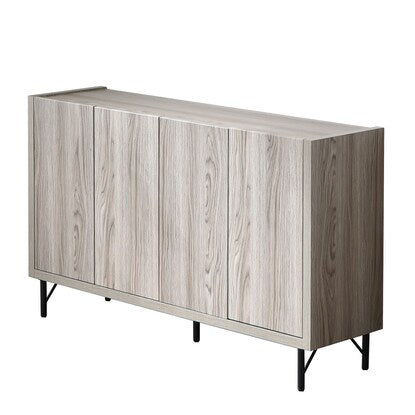 Woodgrain simple cabinet (width 149.5cm LGY)