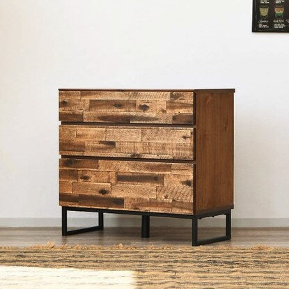 Acacia wood vintage style living chest (width 80cm)