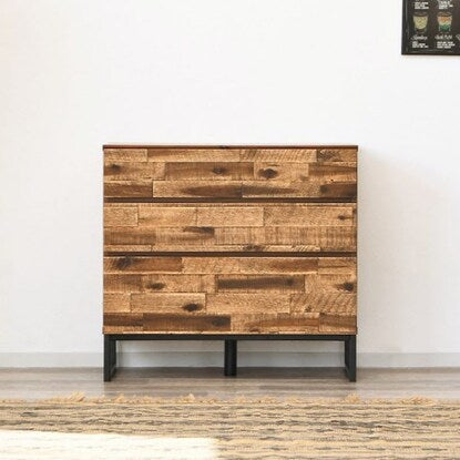 Acacia wood vintage style living chest (width 80cm)