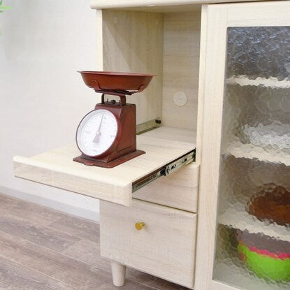 A cute and grown-up kitchen counter (105cm wide, white)