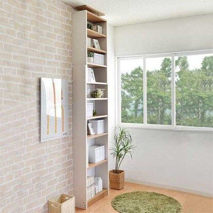 Safe wall-mounted bookshelf Height 184cm - Maximum height 270cm (60cm)