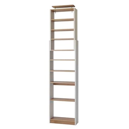 Safe wall-mounted bookshelf Height 184cm - Maximum height 270cm (60cm)