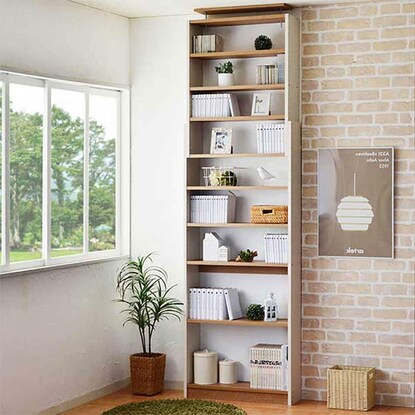 Safe wall-mounted bookshelf Height 184cm - Maximum height 270cm (75cm)