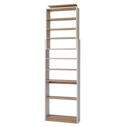 Safe wall-mounted bookshelf Height 184cm - Maximum height 270cm (75cm)