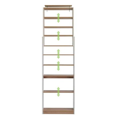 Safe wall-mounted bookshelf Height 184cm - Maximum height 270cm (75cm)