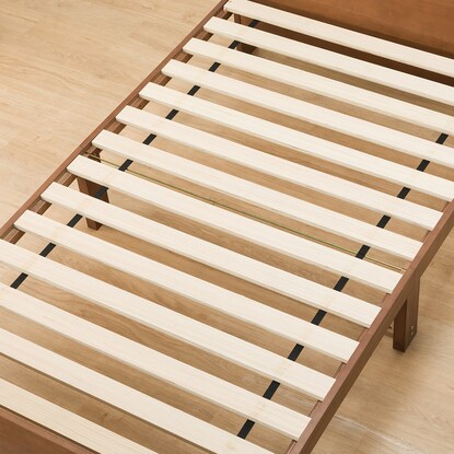 Semi-double bed frame with spill-proof shelf (MBR)