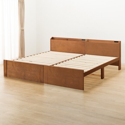 Semi-double bed frame with spill-proof shelf (MBR)