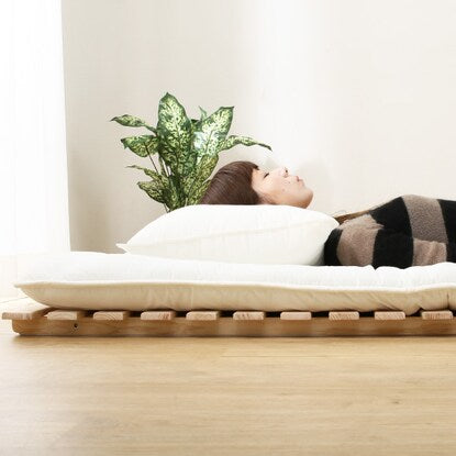 Single 2-fold cypress slat bed