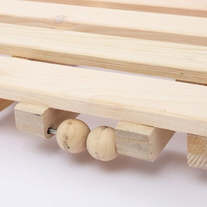 Semi-double 2-fold cypress slat bed