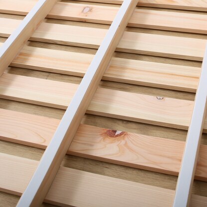 Semi-double 2-fold cypress slat bed