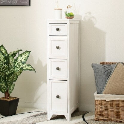 White Shabby Slim Chest (20 WH)