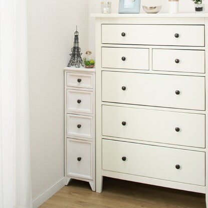 White Shabby Slim Chest (25 WH)